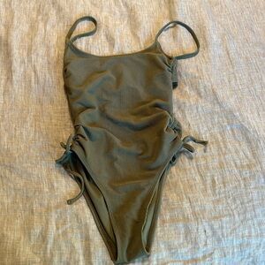 Target army green one piece bathing suit